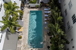 Aerial view of the pool