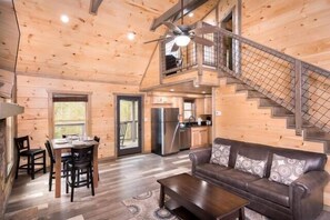 Living room and kitchen
