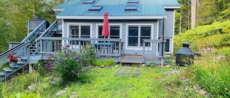 Beautiful landscaped yard walking distance to the Saco River