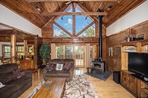 Living Area With Fireplace