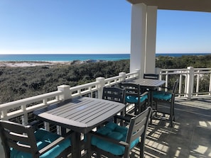 Balcony at Breathtaking - lots of outdoor dining space!