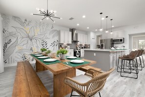 Spacious Kitchen and Dining Area with Plenty of Charm.