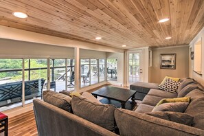 Living Area | Lakefront Home | Wall-to-Wall Windows