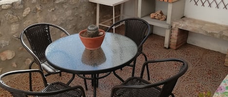 Patio con barbacoa