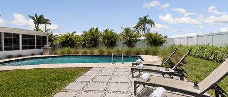 Relaxing Backyard with Heated Pool