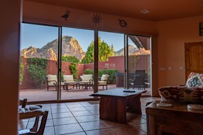 Living room looking at Thunder Mountain