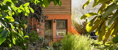 Garden Cottage overlooks old-world garden.