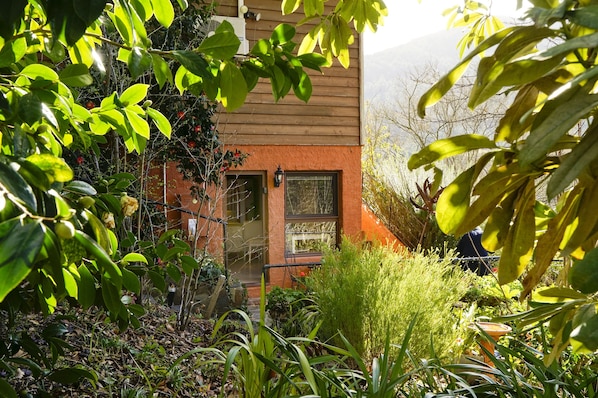 Garden Cottage overlooks old-world garden.