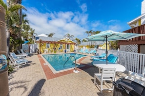 Heated pool in the winter months