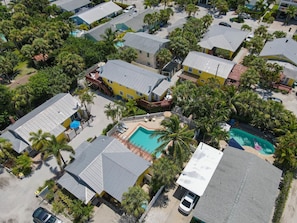 Aerial of Anna Maria Beach Cottages