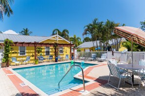 Heated pool during the winter months