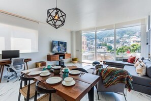 View of dining/living area from Kitchen