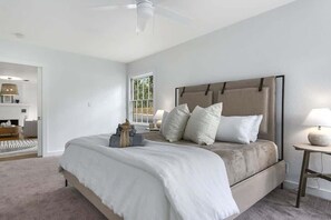 King bedroom with shared Jack & Jill bathroom!