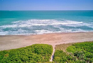 No crowds here, pick your spot and enjoy the clear blue sea