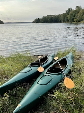 Two Kayaks, Paddles and Life Jackets Available For Guests Use
