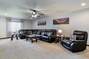 Living room with plenty of recliners and seating for everyone