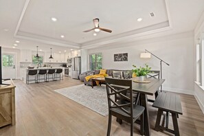 Open Dining and Living area