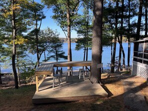 Deck over looking the lake 