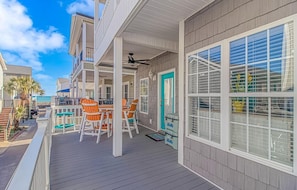 Front porch and view of ocean