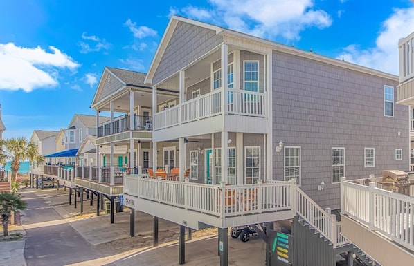 Front of house and ocean view 

