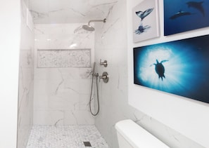 Bathroom with handheld shower