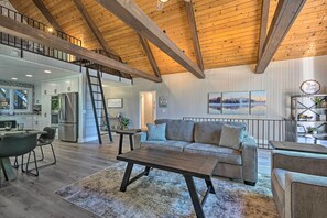 Living Area | Smart TV | Spiral Staircase to Access Loft (Not Pictured)