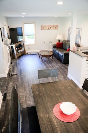 Looking towards the family room from the dining area.