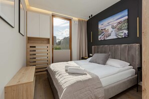 Cozy bedroom in the apartment. 