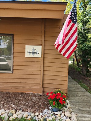 entrance to our building. We are so happy to host you!