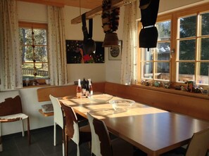 the alpine styled living room dinning table 