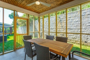 backyard Patio accessed from dining area