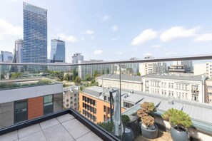 View from the apartment of the surrounding area. 