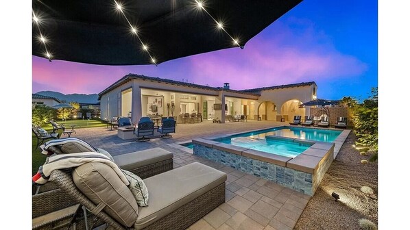 Chaise beside pool