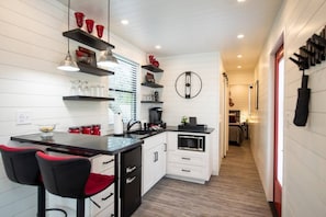 Kitchen with granite countertops