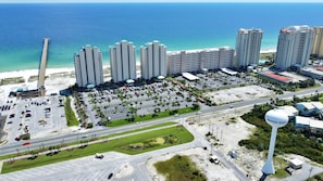 Beautiful Navarre Beach.  Sea Salt is in the third building