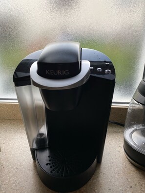 Coffee and electric kettle available. 