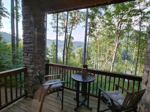 Private porch with peaceful views - access from primary bedroom, too.