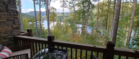Private porch with peaceful views - access from primary bedroom, too.