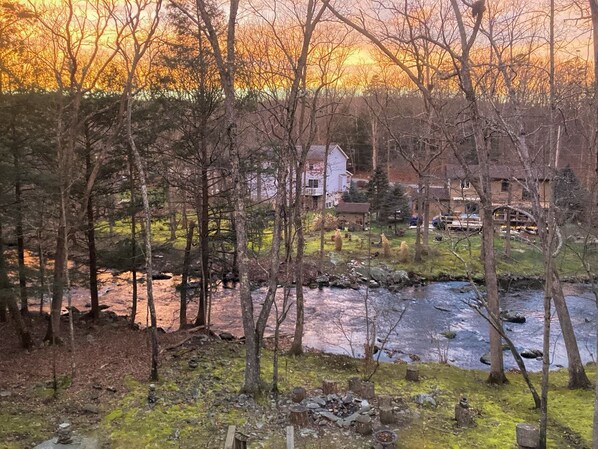 Sunset view from the kitchen window.