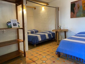1 queen and 3 individual beds 