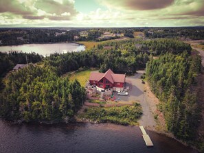 Aerial shot of the property.