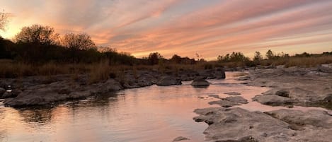 Sunsets at the river are spectacular