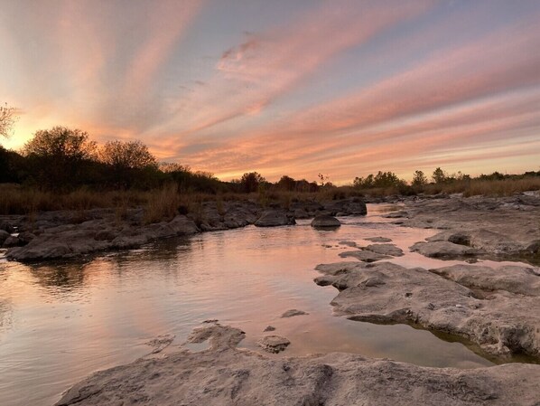 Sunsets at the river are spectacular