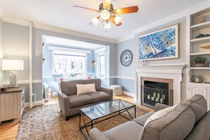 The formal living room greets you upon entering the home.