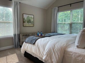 Peaceful nature views + luxury mattress + Frette bedding = blissful sleep.. :)  