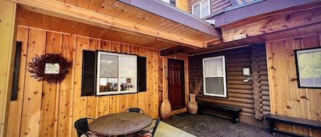 Main Entrance to Mama Bear Cabin.  Available year round