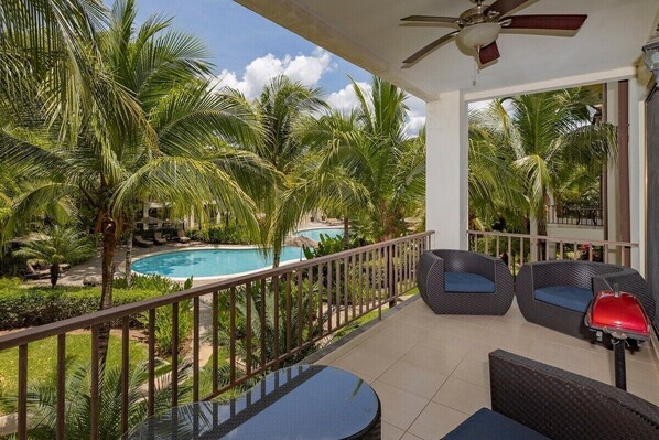 Enjoy the tropical breezes from your private balcony.