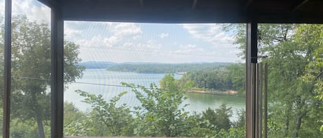 Stunning breathtaking view from the cozy screened in porch!!