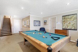 Play games with family and friends on the pool table