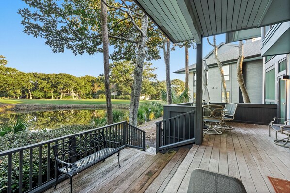 Deck Overlooking the Lagoon and Golf Course